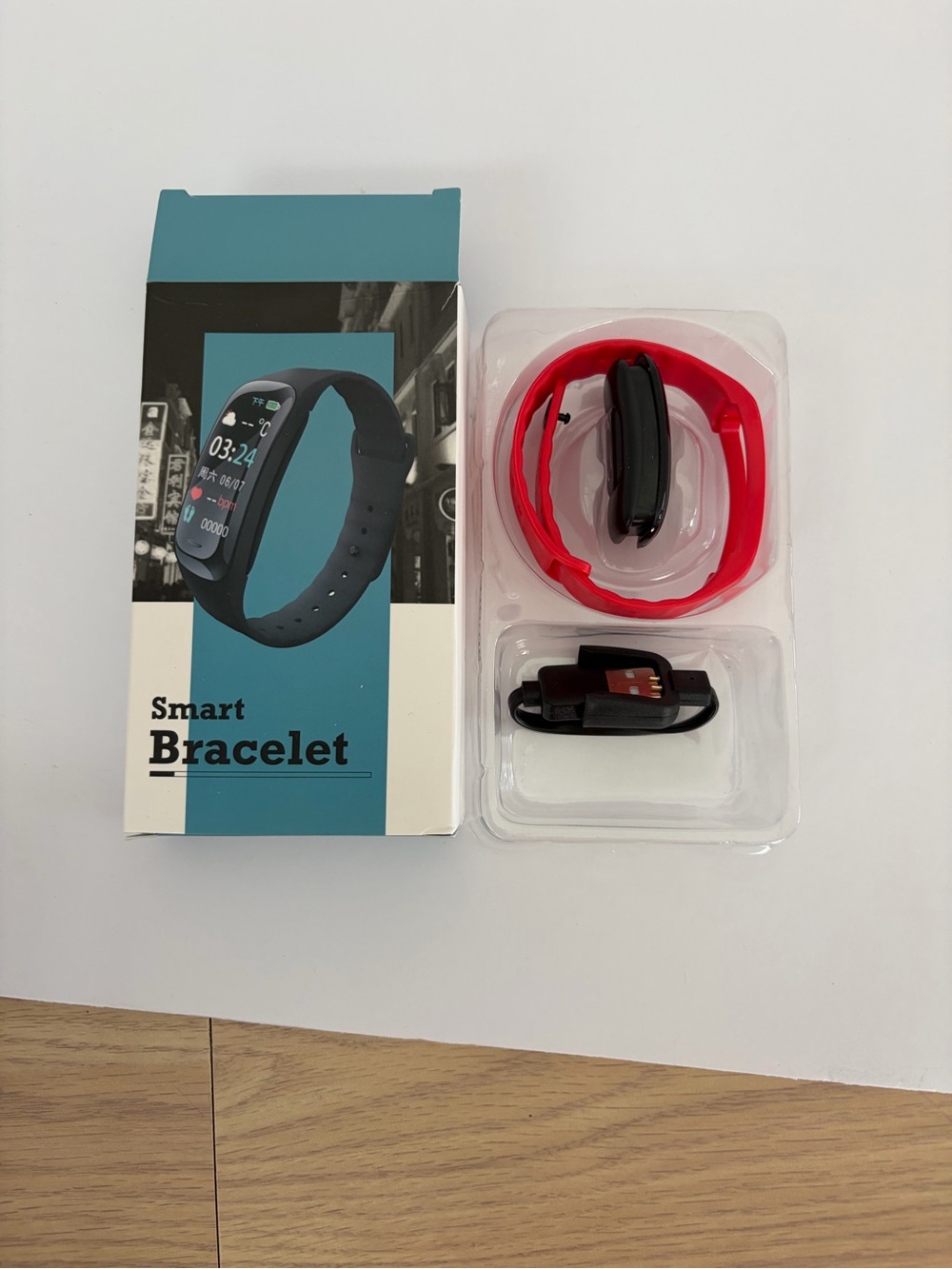 Smart Bracelet Fitness Tracker - Red